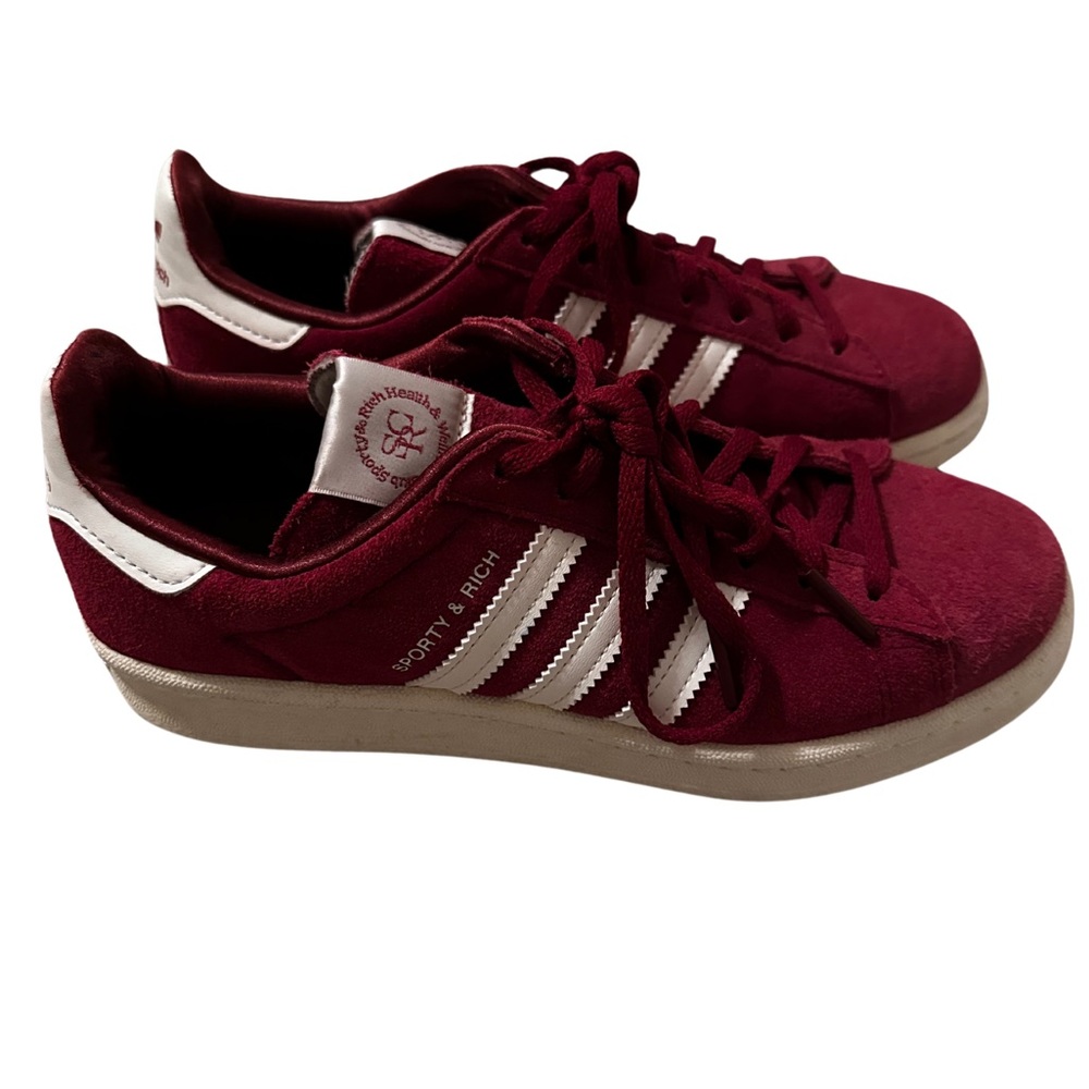 Sporty & Rich Burgundy Sneakers RARE Adidas collab
